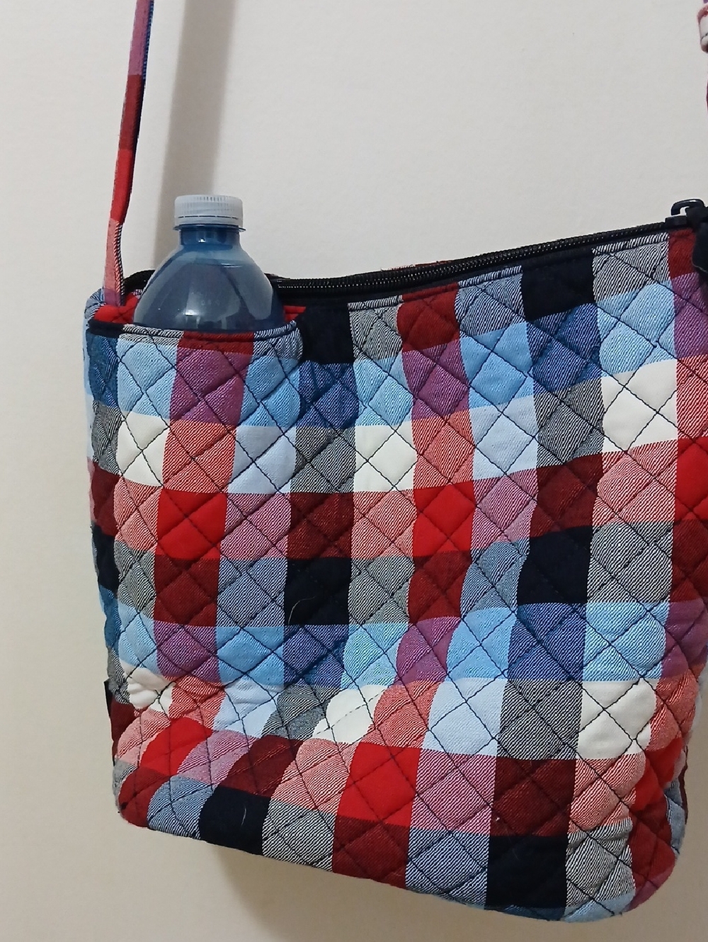 Vera Bradley Plaid Quilted Bucket Bag